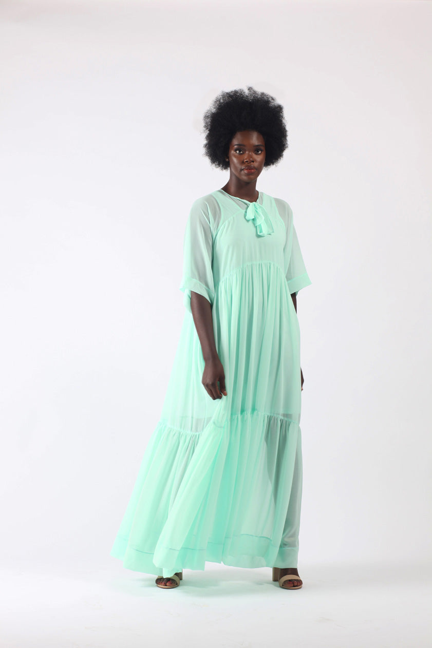 Shollyjaay maxi dress in mint colour