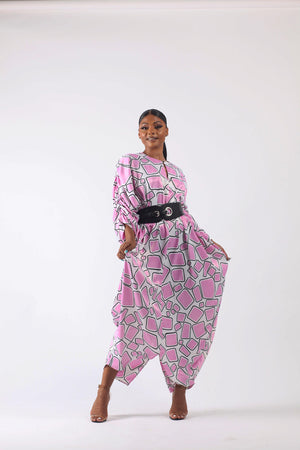shollyjaay kimono gown in pink